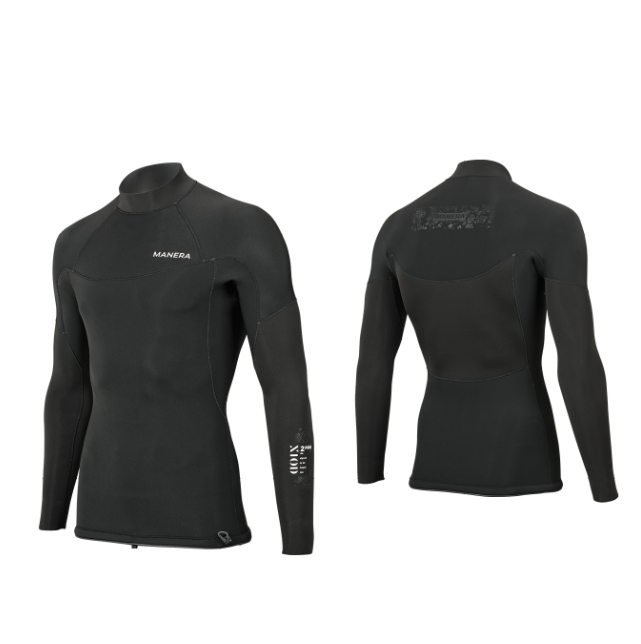 חולצת גלישה ניאופרן Manera Seafarer 2 מ"מ לגברים - מבט קדמי ואחורי