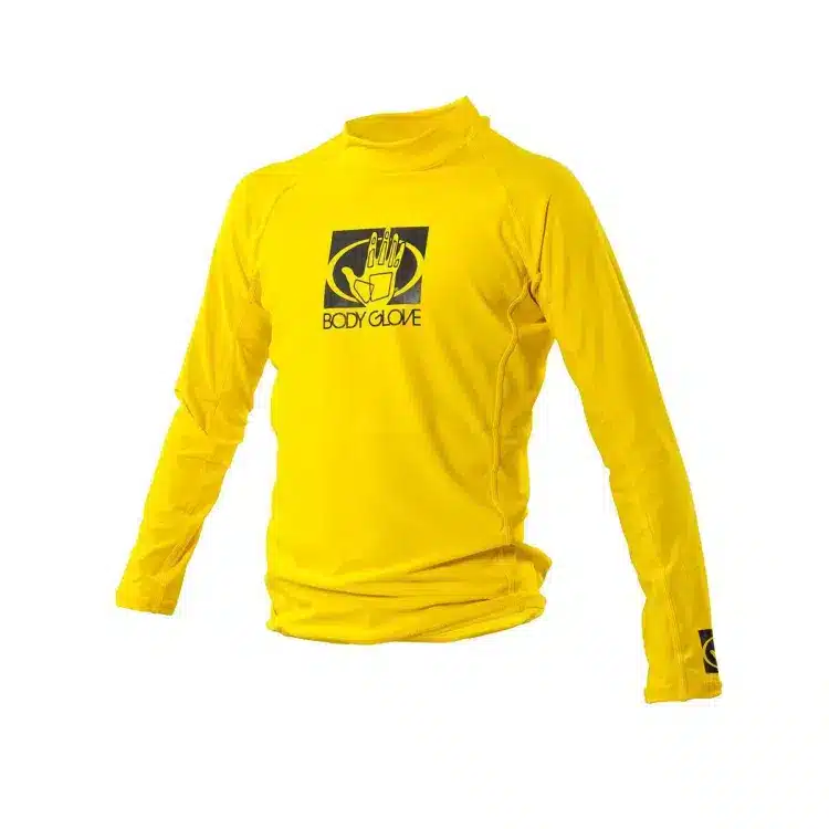 חולצת לייקרה צהובה לילדים של Body Glove עם הגנת שמש UPF 50+