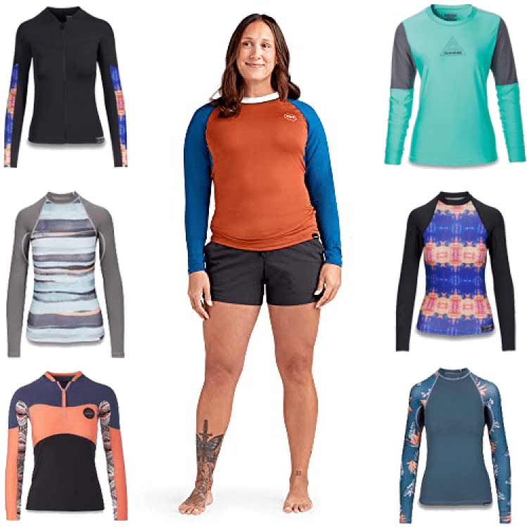 קולקציית חולצות לייקרה גלישה לנשים של DaKine עם שרוול ארוך