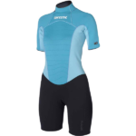 חליפת גלישה קצרה לנשים Mystic Star Shorty 2/2 מ"מ בצבע תכלת ושחור