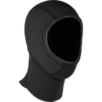 כובע גלישה שחור מדגם Mystic Star Hood בעובי 2 מ"מ על רקע לבן