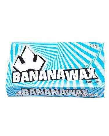 שעוות גלישה למים קרים של המותג Banana Wax באריזה כחולה