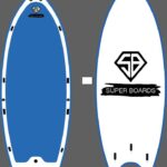 סאפ קבוצתי מתנפח דגם Mega SUP של המותג Super Boards - מבט עליון ותחתון