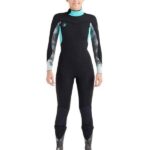 חליפת גלישה לנשים Body Glove Stellar 3/2 מ"מ בצבע שחור עם הדגשות טורקיז