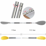 משוט קיאק מתפרק של Super Boards עשוי אלומיניום עם כפות פלסטיק