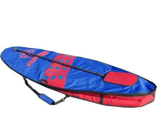 תיק גלישה Super Boards כחול ואדום לגלשן סאפ עם משוט
