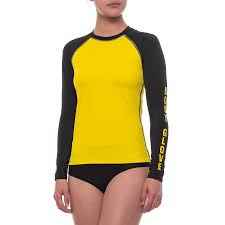 חולצת לייקרה צהובה-שחורה לנשים Body Glove Push It שרוול ארוך