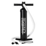 משאבת קייט שחורה Mystic Kitepump Extreme עם צינור לבן על רקע לבן משאבת קייט שחורה Mystic Kitepump Extreme עם צינור לבן על רקע לבן
