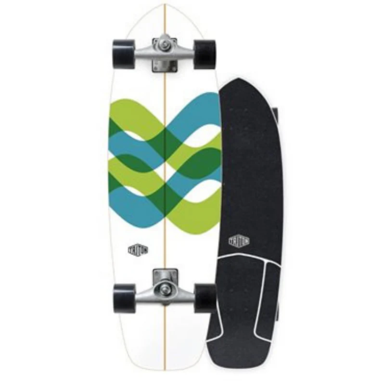 סרףסקייט Triton Signal 31 CX עם עיצוב גלים כחול וירוק