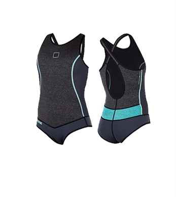 חליפת גלישה לנשים Mystic Diva Short John 2 מ"מ בצבע אפור כהה