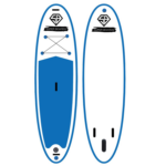 סאפ מתנפח Super Boards כחול עם לוגו לבן, מבט עליון ותחתון סאפ מתנפח Super Boards כחול עם לוגו לבן, מבט עליון ותחתון