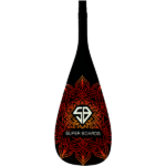 להב של משוט סאפ קבוע 100% קרבון Super Boards עם עיצוב מנדלה אדום